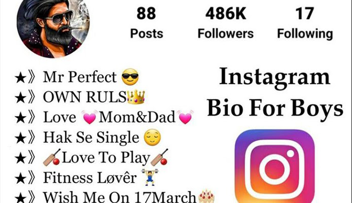 Instagram bio for boys