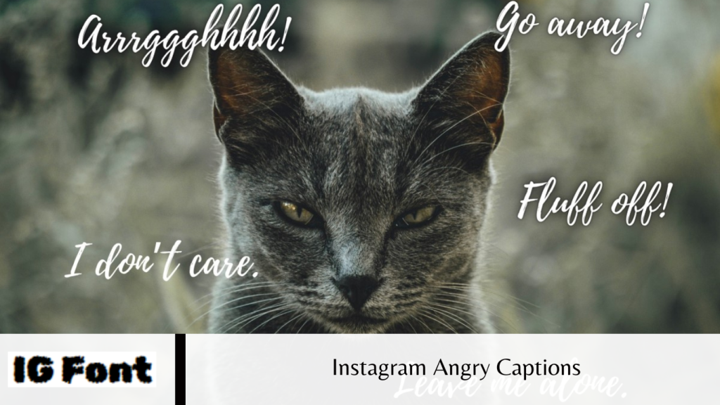 Instagram Angry Captions